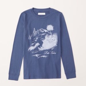 Abercrombie kids long sleeve ski graphic tee
